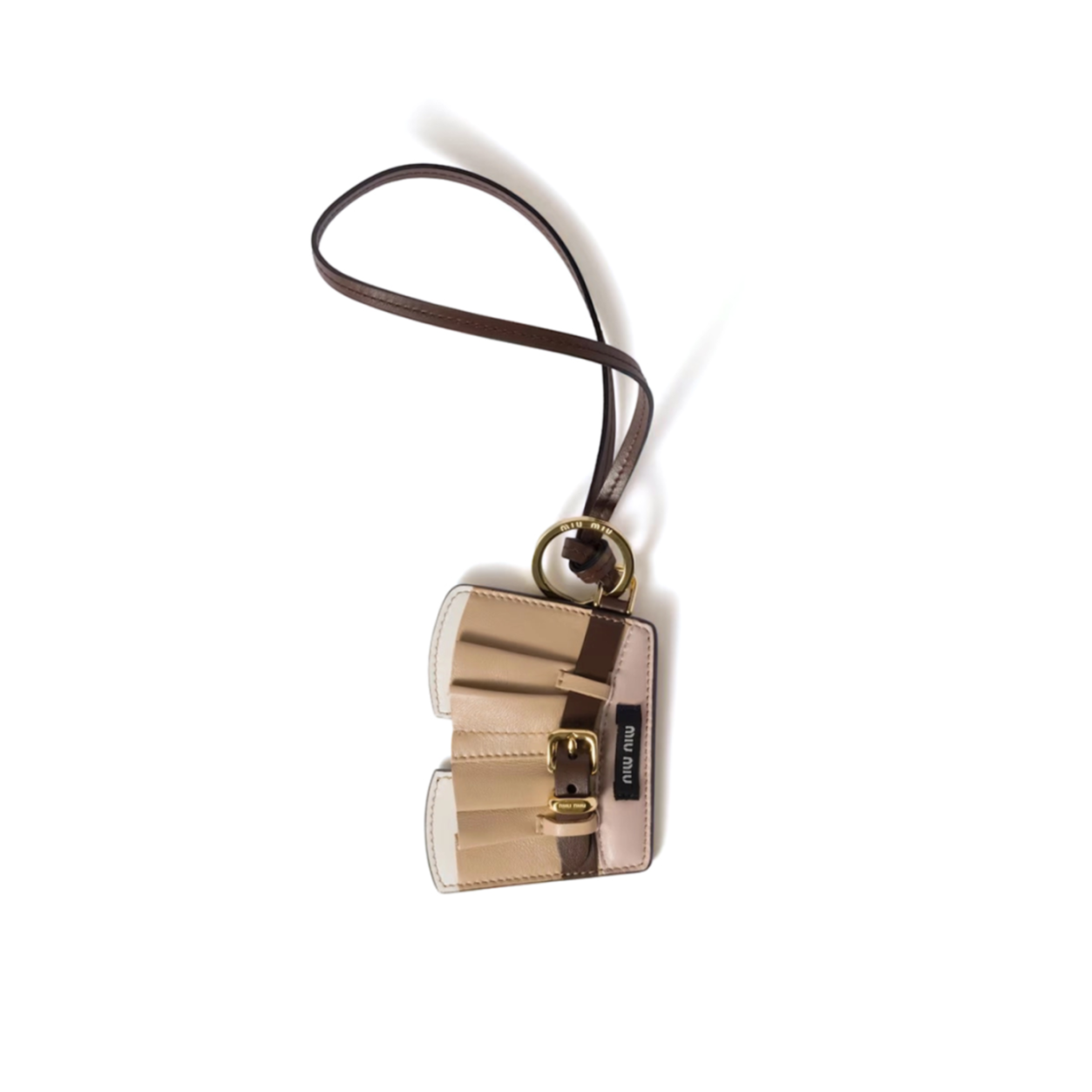MIUMIU LEATHER KEYCHAIN CHARM 5TL531